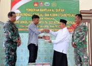Satgas TMMD Boyolali Serahkan Bantuan Al-Qur’an untuk Masjid Jami Darul Falah
